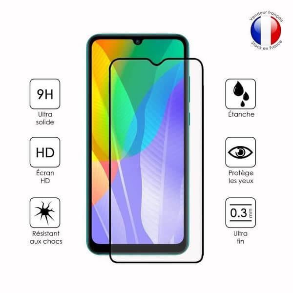 Pack 3 HELA skyddsfilmer för Huawei Y6P i ultrabeständigt härdat glas (maximal hårdhet)