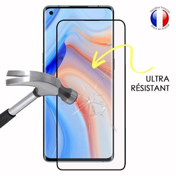 Paket med 2 HELA skyddsfilmer för Oppo Reno 4 Pro i ultrabeständigt härdat glas (maximal hårdhet)