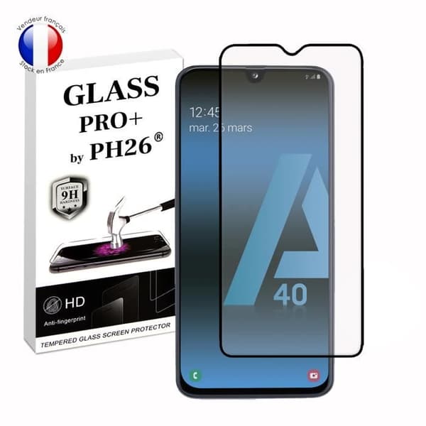FULL skyddsfilm för Samsung Galaxy A40 i ultrabeständigt härdat glas (maximal hårdhet)