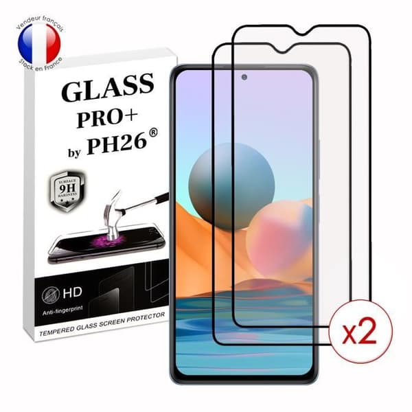 Pack 2 HELA skyddsfilmer för Xiaomi Redmi Note 10 Pro i ultrabeständigt härdat glas (maximal hårdhet)