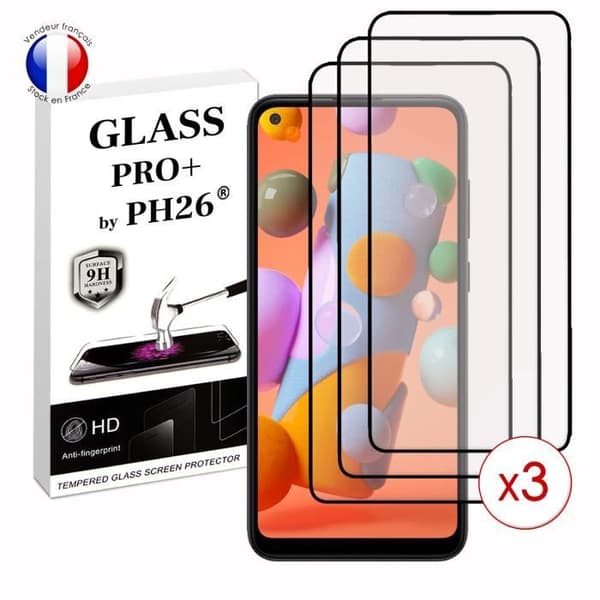 Pack 3 HELA skyddsfilmer för Samsung Galaxy A11 i ultrabeständigt härdat glas (Maximal hårdhet)