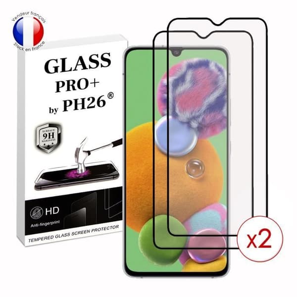 Paket med 2 HELA skyddsfilmer för Samsung Galaxy A90 i ultrabeständigt härdat glas (maximal hårdhet)