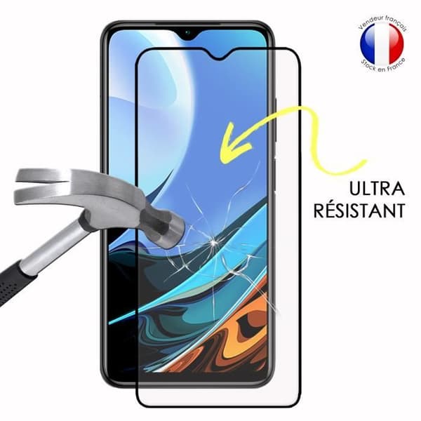 Pack 3 HELA skyddsfilmer för Xiaomi Redmi 9T i ultrabeständigt härdat glas (Maximal hårdhet)