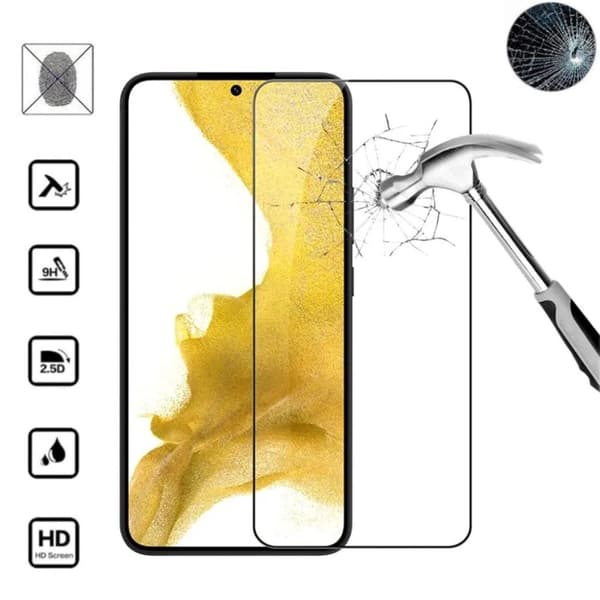 Samsung S22 skärmskydd 9H passar skal fodral hörlurar