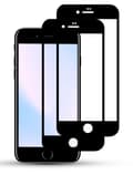 Miniatyrbild 2 av 3: 2-Pack IPHONE 8 BLACK Skärmskydd - Härdat Glas 9H - Super kvalitet 3D