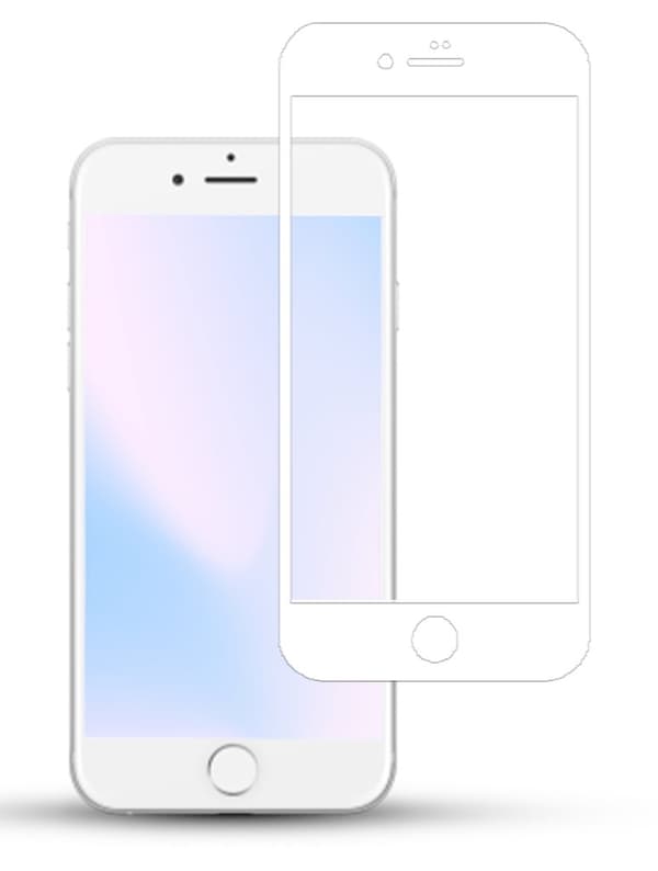 1-Pack IPHONE SE 2022 WHITE Skärmskydd - Härdat Glas 9H - Super kvalitet 3D