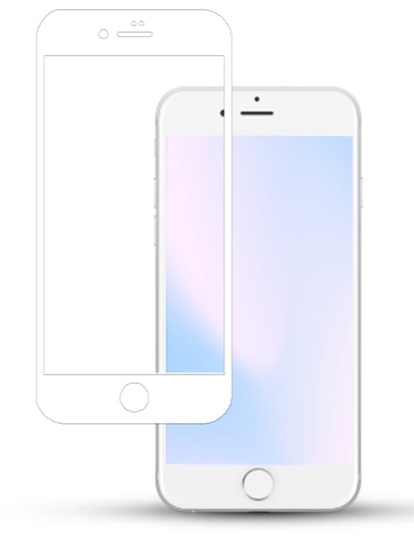 1-Pack IPHONE SE 2022 WHITE Skärmskydd - Härdat Glas 9H - Super kvalitet 3D