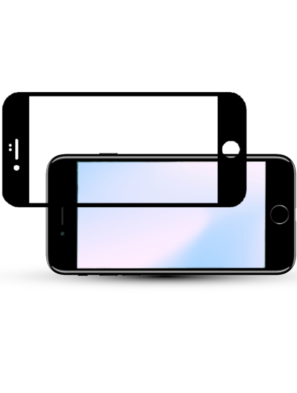 1-Pack IPHONE SE BLACK Skärmskydd - Härdat Glas 9H - Super kvalitet 3D