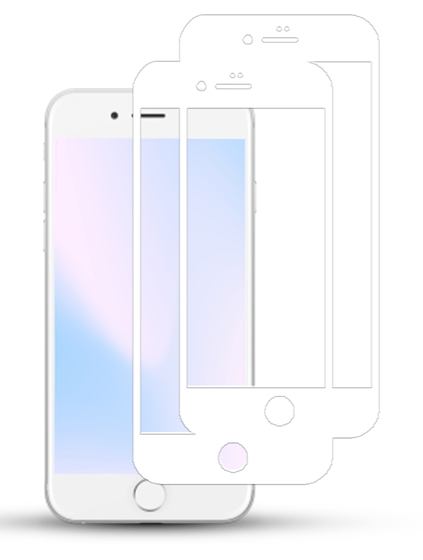 2-Pack IPHONE SE WHITE Skärmskydd - Härdat Glas 9H - Super kvalitet 3D
