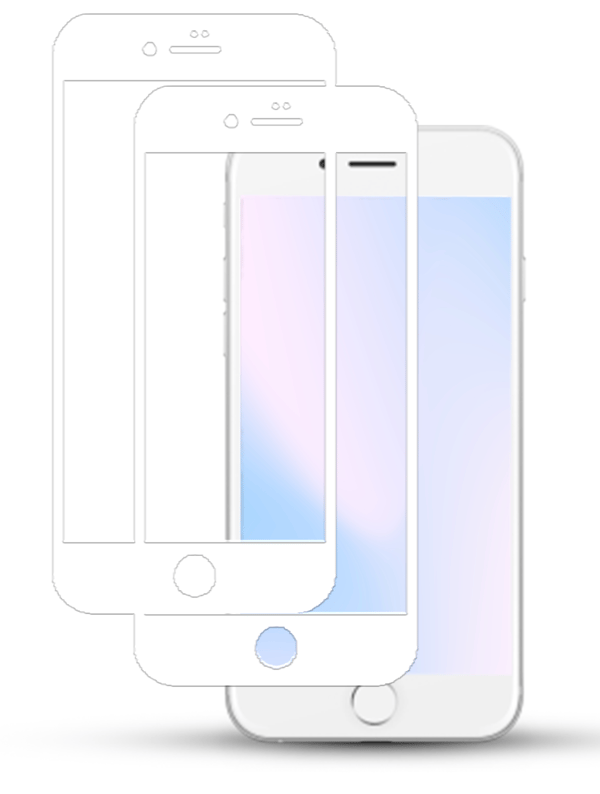 2-Pack IPHONE SE WHITE Skärmskydd - Härdat Glas 9H - Super kvalitet 3D