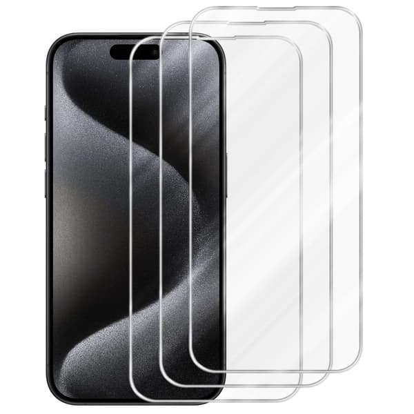 iPhone 15 PRO MAX 3x Skärmskydd Skyddsglas Skyddsfilm Härdat (Tempered)-glas för skydd