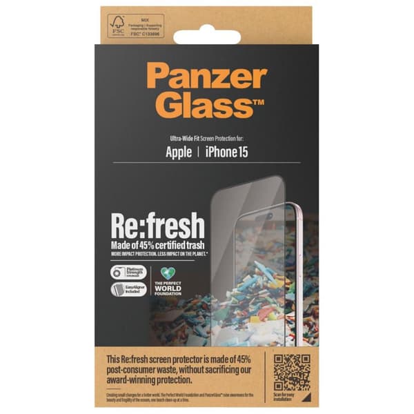 Panzerglass Kierrätetystä Lasista Valmistettu Näytönsuoja Iphone 15
