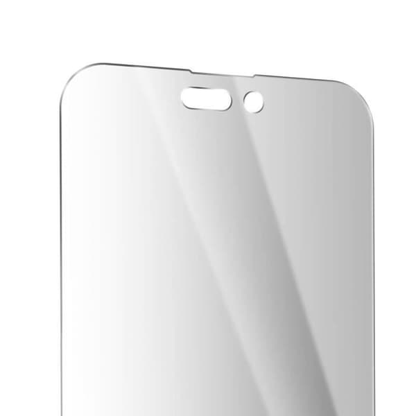 Härdat glas - 4SMARTS - Andra glas - iPhone 15 - 9H hårdhet - Antispion - Applikator medföljer