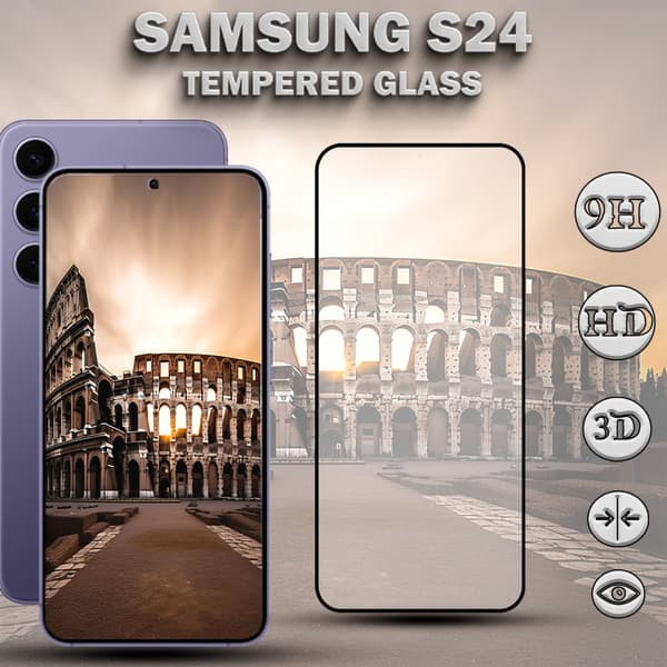 1-Pack SAMSUNG S24 Skärmskydd - Härdat Glas 9H - Super kvalitet 3D