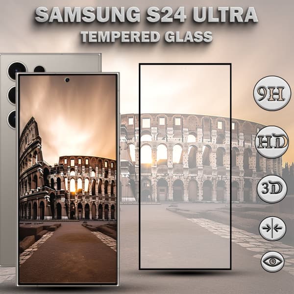 1-Pack SAMSUNG S24 ULTRA Skärmskydd - Härdat Glas 9H - Super kvalitet 3D