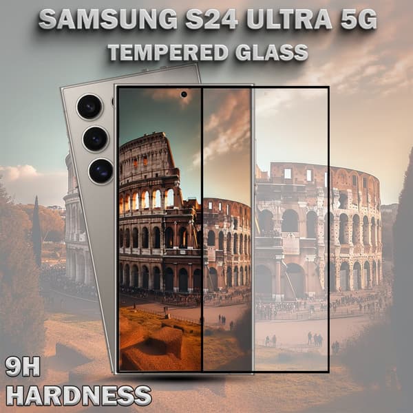 1-Pack SAMSUNG S24 ULTRA 5G Skärmskydd - Härdat Glas 9H - Super kvalitet 3D