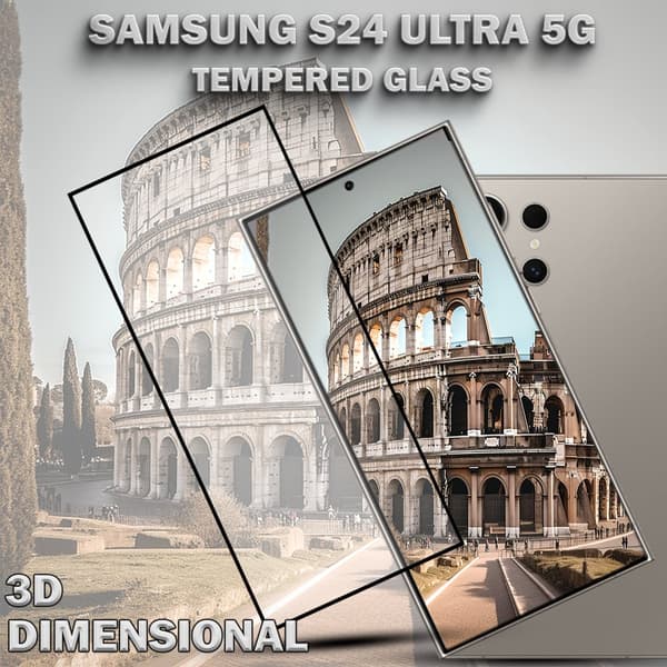 1-Pack SAMSUNG S24 ULTRA 5G Skärmskydd - Härdat Glas 9H - Super kvalitet 3D