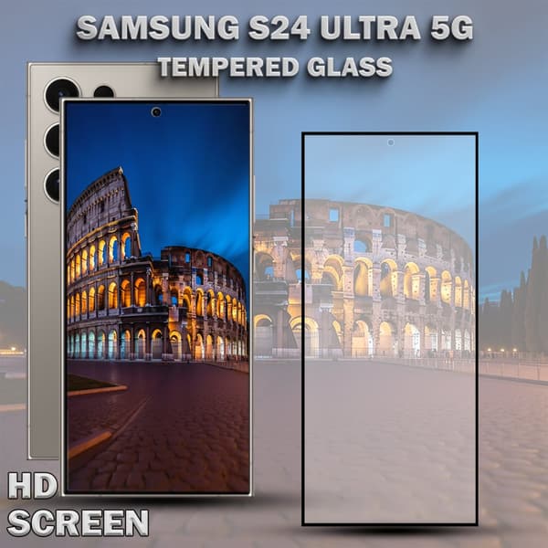 1-Pack SAMSUNG S24 ULTRA 5G Skärmskydd - Härdat Glas 9H - Super kvalitet 3D