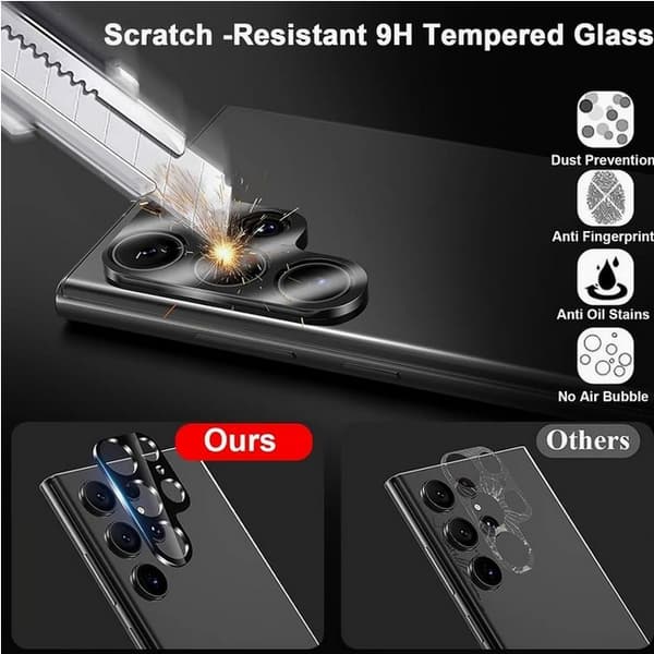 2 Pakke Samsung S 24 Ultra Lens Protector i hærdet glas
