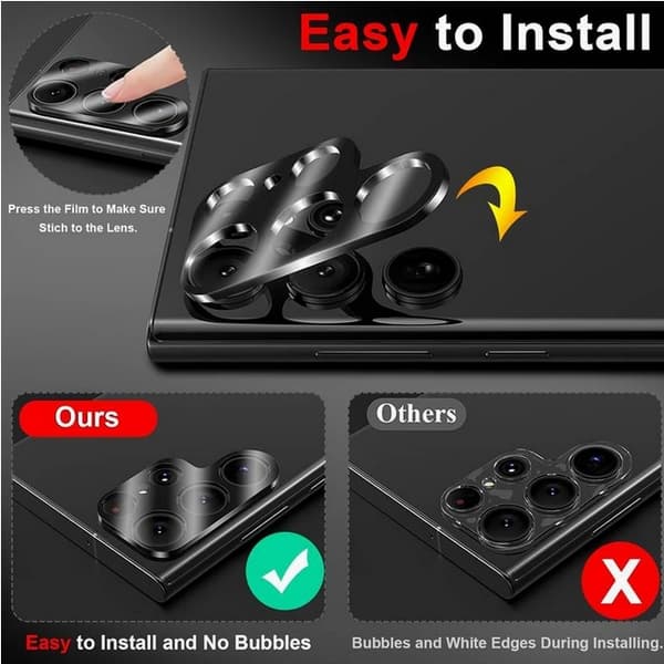 2 Pakke Samsung S 24 Ultra Lens Protector i hærdet glas
