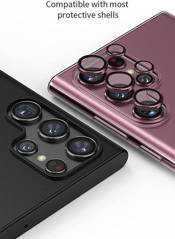 Burgunder Samsung S22 Ultra kameralinsedeksel