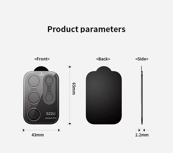 Burgunder Samsung S22 Ultra kameralinsedeksel