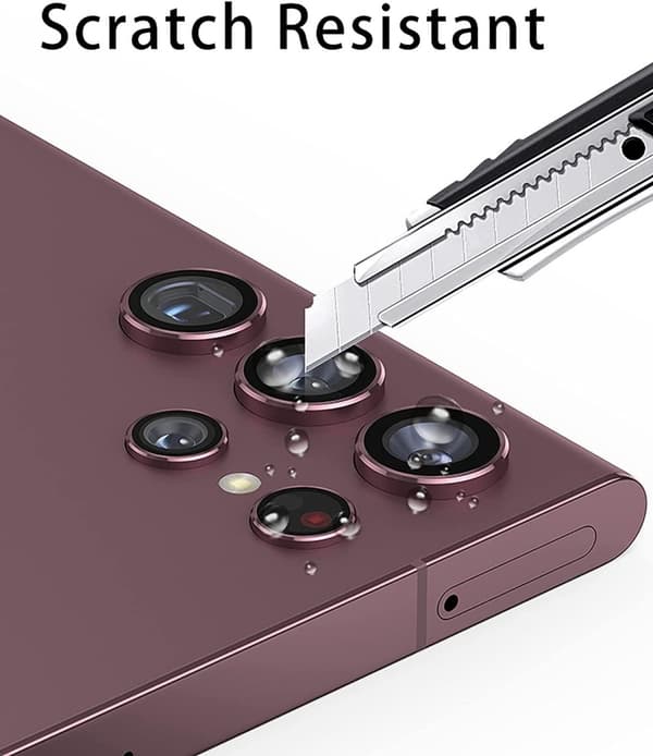 Burgunder Samsung S22 Ultra kameralinsedeksel