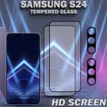 Miniatyrbild 2 av 5: 2-Pack SAMSUNG S24 Skärmskydd & 2-Pack linsskydd - Härdat Glas 9H - Super kvalitet 3D