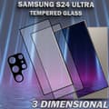 Miniatyrbild 4 av 5: 2-Pack SAMSUNG S24 ULTRA Skärmskydd & 1-Pack linsskydd - Härdat Glas 9H - Super kvalitet 3D