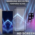 Miniatyrbild 2 av 5: 2-Pack SAMSUNG S24 ULTRA Skärmskydd & 1-Pack linsskydd - Härdat Glas 9H - Super kvalitet 3D
