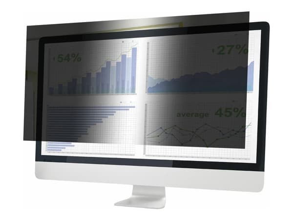 eSTUFF - Personvernfilter for skjerm - klebemiddel - 38" - svart Sort