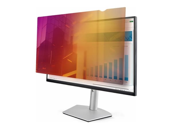 StarTech.com 27-inch 16:9 Gold Monitor Privacy Screen, Reversible Filter w/Enhanced Privacy, Glossy Computer Security Filter, Removable Screen Protec