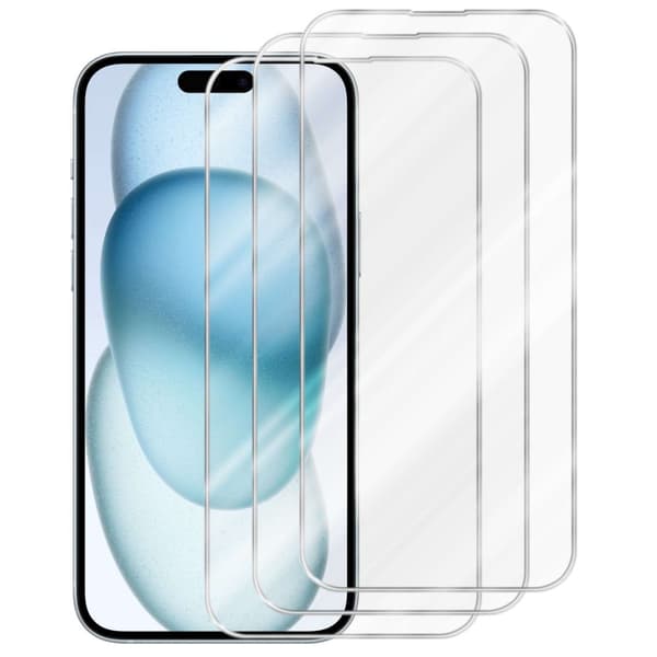 iPhone 15 PLUS 3x Skärmskydd Skyddsglas Skyddsfilm Härdat (Tempered)-glas för skydd