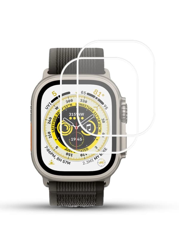 2-Pack APPLE WATCH ULTRA 49MM Skärmskydd - Härdat Glas 9H - Super kvalitet 3D