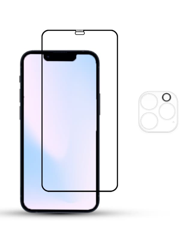 1-Pack IPHONE 12 PRO SCREEN & 1 LENS Skärmskydd - Härdat Glas 9H - Super kvalitet 3D