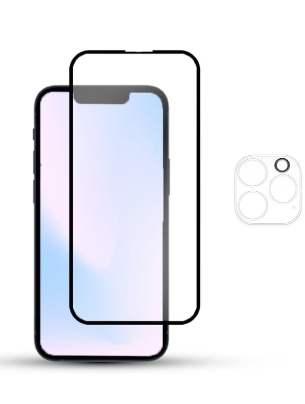 1-Pack IPHONE 13 PRO SCREEN & 1 LENS Skärmskydd - Härdat Glas 9H - Super kvalitet 3D