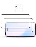 Miniatyrbild 3 av 3: 2-Pack IPHONE 14 PRO SCREEN & 1 LENS Skärmskydd - Härdat Glas 9H - Super kvalitet 3D