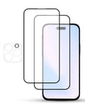 Miniatyrbild 1 av 3: 2-Pack IPHONE 14 PRO SCREEN & 1 LENS Skärmskydd - Härdat Glas 9H - Super kvalitet 3D