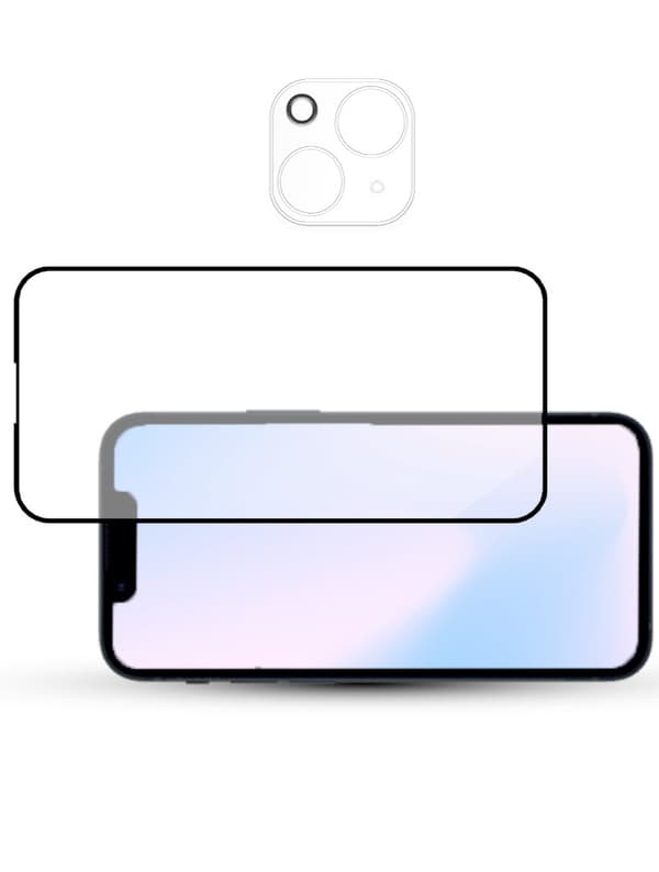 1-Pack IPHONE 15 SCREEN & 1 LENS Skärmskydd - Härdat Glas 9H - Super kvalitet 3D