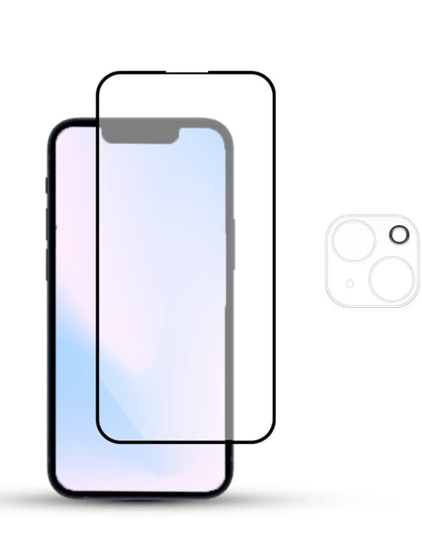 1-Pack IPHONE 15 SCREEN & 1 LENS Skärmskydd - Härdat Glas 9H - Super kvalitet 3D