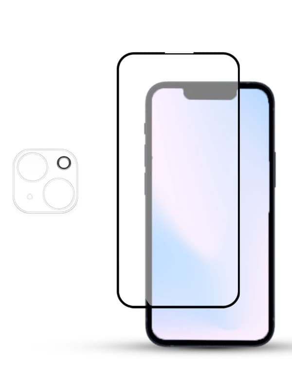 1-Pack IPHONE 15 SCREEN & 1 LENS Skärmskydd - Härdat Glas 9H - Super kvalitet 3D