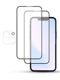 Miniatyrbild 1 av 3: 2-Pack IPHONE 15 SCREEN & 1 LENS Skärmskydd - Härdat Glas 9H - Super kvalitet 3D