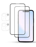 Miniatyrbild 1 av 3: 2-Pack IPHONE 15 PLUS SCREEN & 2 LENS Skärmskydd - Härdat Glas 9H - Super kvalitet 3D