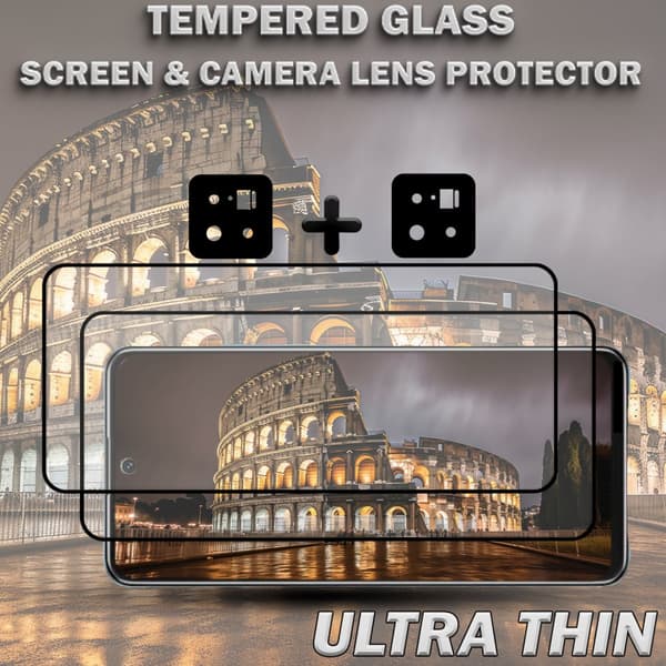 2-Pack XIAOMI 13 Skärmskydd & 2-Pack linsskydd - Härdat Glas 9H - Super kvalitet 3D
