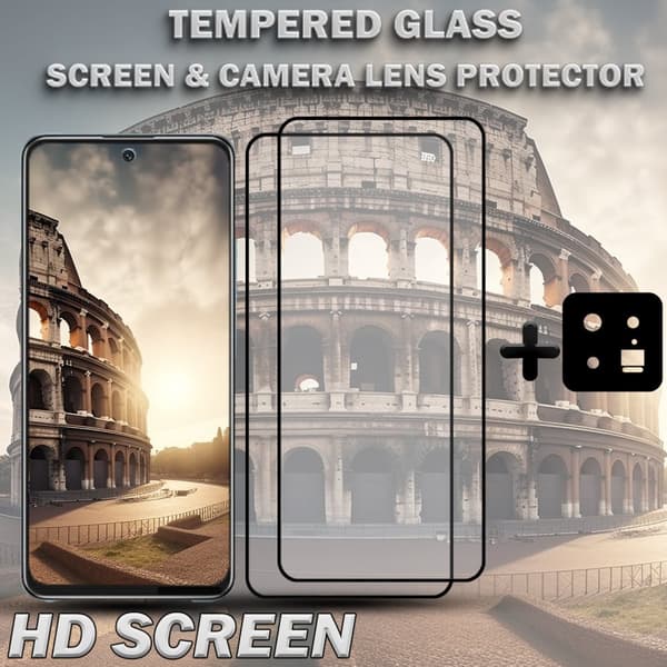 2-Pack XIAOMI 13 5G Skärmskydd & 1-Pack linsskydd - Härdat Glas 9H - Super kvalitet 3D