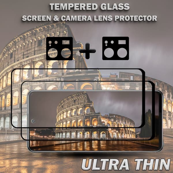 2-Pack XIAOMI 13T 5G Skärmskydd & 2-Pack linsskydd - Härdat Glas 9H - Super kvalitet 3D