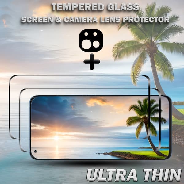 2-Pack XIAOMI MI 11 LITE Skärmskydd & 1-Pack linsskydd - Härdat Glas 9H - Super kvalitet 3D