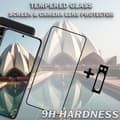 Miniatyrbild 3 av 5: 1-Pack GOOGLE PIXEL 8 PRO Skärmskydd & 1-Pack linsskydd - Härdat Glas 9H - Super kvalitet 3D