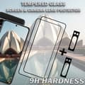 Miniatyrbild 3 av 5: 2-Pack GOOGLE PIXEL 8 PRO Skärmskydd & 2-Pack linsskydd - Härdat Glas 9H - Super kvalitet 3D