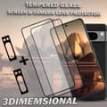 Miniatyrbild 4 av 5: 2-Pack GOOGLE PIXEL 8 PRO Skärmskydd & 2-Pack linsskydd - Härdat Glas 9H - Super kvalitet 3D